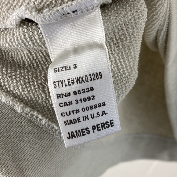 James Perse Los Angeles cotton sweatshirt size 3 NWOT vintage fleece boxy - Picture 6 of 11